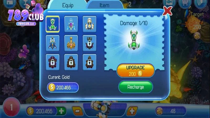 Sức công phá khác nhau trong game bắn cá phiên bản 5D